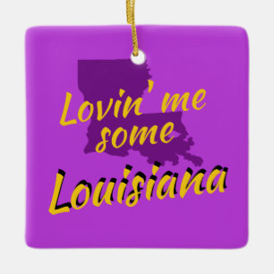 Ornement En Céramique Lovin Louisiane Cajun la Nouvelle-Orléans Baton