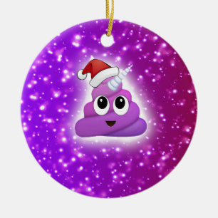 Ornement En Céramique Lueur mignonne d'Emoji de dunette de licorne de