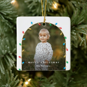 Ornement En Céramique Lumières de Noël Vintage Arche photo