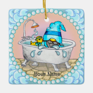 Ornement En Céramique Lutin de bain