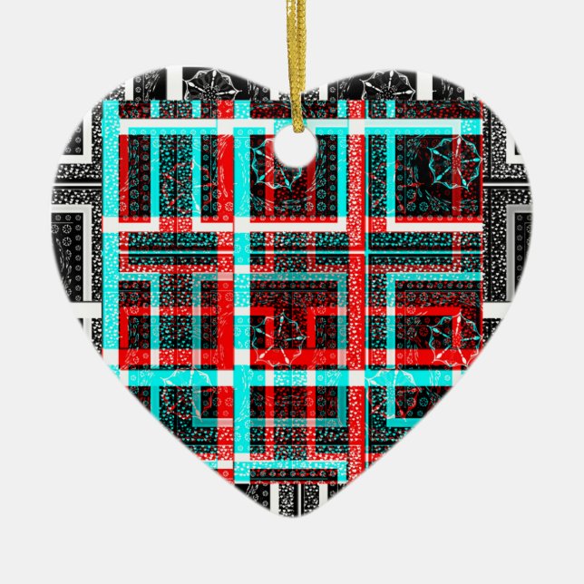 Ornement En Céramique Ma conception de Maze Carré (Devant)