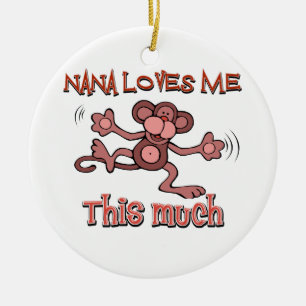 Ornement En Céramique Ma Nana m'aime ce beaucoup