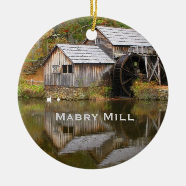 Ornement En Céramique Mabry Mill, Blue Ridge Parkway Landscape Orament (Devant)