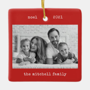 Ornement En Céramique Machine à écrire rouge   Deux photos et texte si