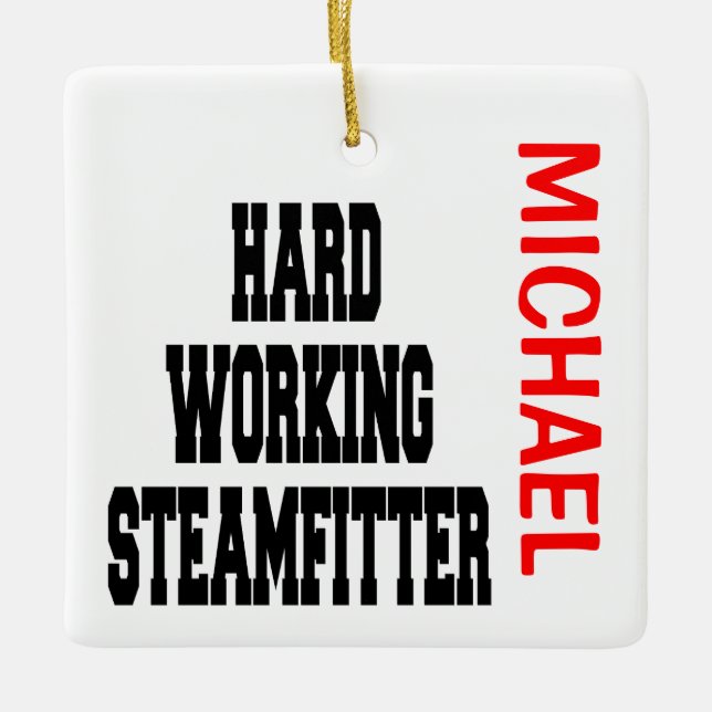 Ornement En Céramique Machine à vapeur à travail dur (Devant)