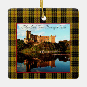 Ornement En Céramique MacLeod Scottish Clan Castle Tartan Xmas