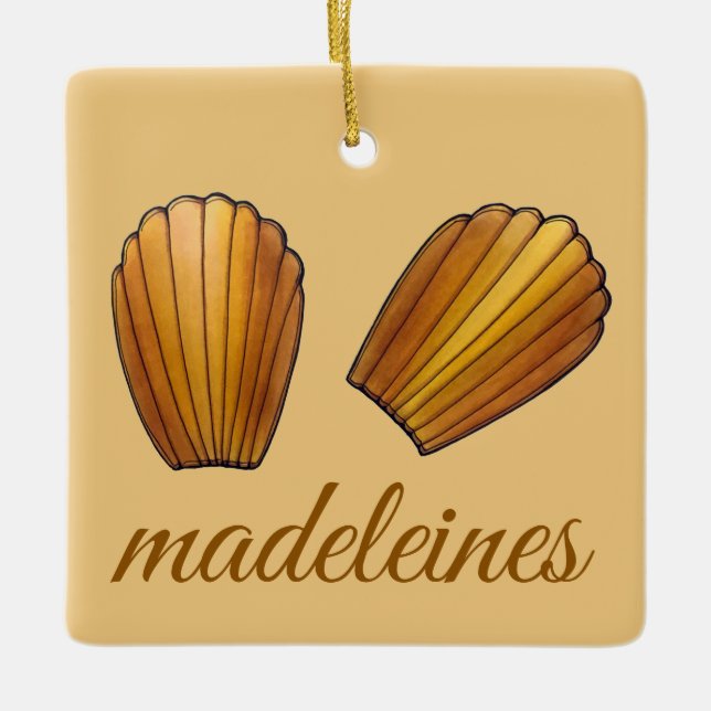 Ornement En Céramique Madeleine Chef pâtissier Pâtisserie Gâteaux (Devant)