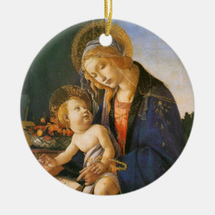 Ornement En Céramique Madonna del Libro Botticelli