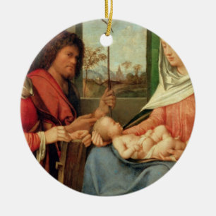 Ornement En Céramique Madonna et enfant avec les saints 2