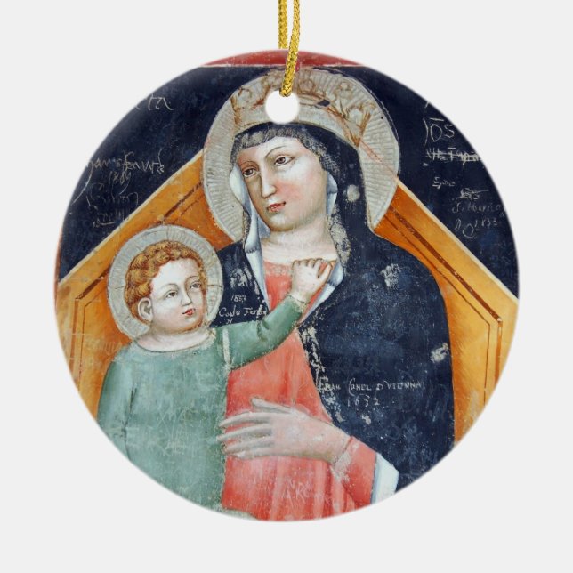 Ornement En Céramique Madonna et enfant : Vérone (Devant)