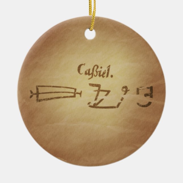 Ornement En Céramique Magic Seal Angel Cassiel Protection Charmes magiqu (Devant)