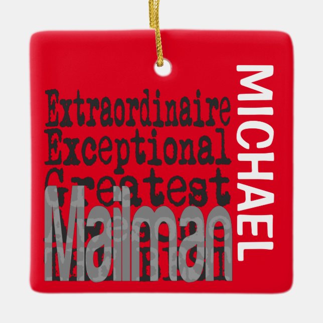 Ornement en céramique Mailman Extraordinaire CUSTO (Devant)