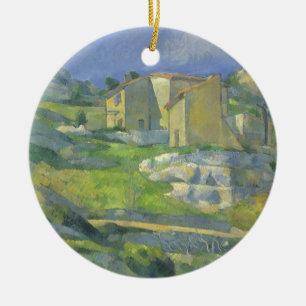 Ornement En Céramique Maisons en Provence par Paul Cezanne, Art Vintage