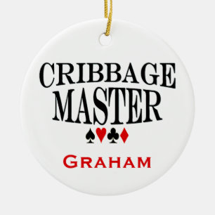 Ornement En Céramique Maître personnalisé de Cribbage