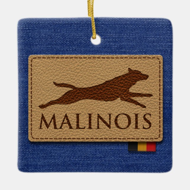 Ornement En Céramique Malinois - berger belge - Mechelaar - Maligator (Devant)
