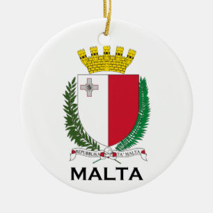 Ornement En Céramique MALTE - emblème/manteau des bras/symbole/drapeau