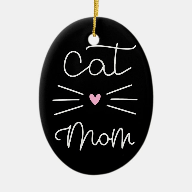 Ornement En Céramique maman de chat (Devant)