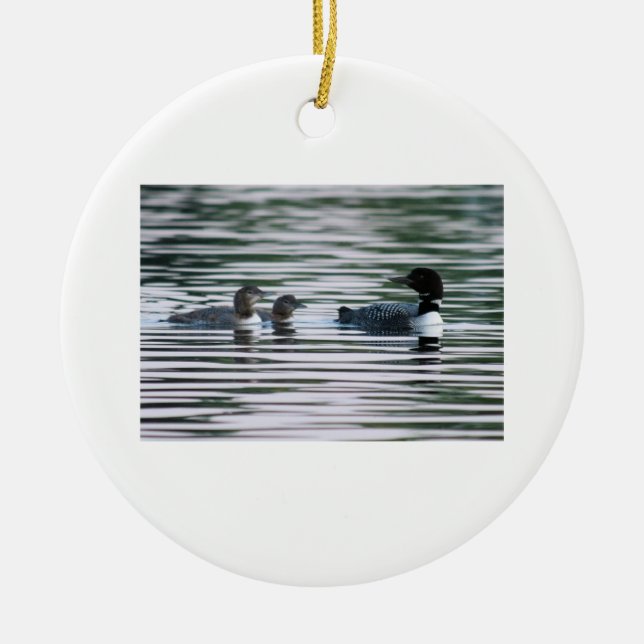 Ornement En Céramique Maman de dingue avec des poussins (Devant)