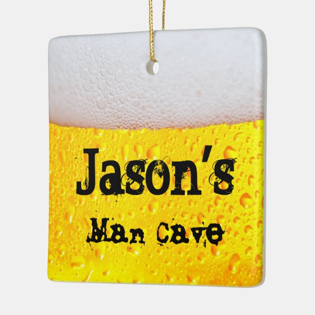 Ornement En Céramique Man Cave Frothy Beer Drôle Boire (Gauche)