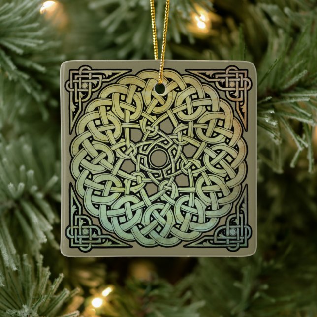 Ornement En Céramique Mandala de nouage celtique (Arbre)