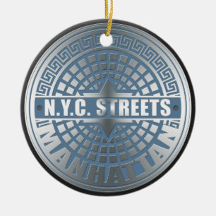 Ornement En Céramique Manhole Covers Manhattan