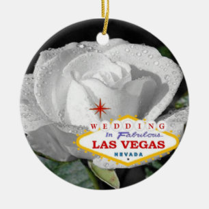 Ornement En Céramique Mariage En Fabrique Las Vegas Ornament