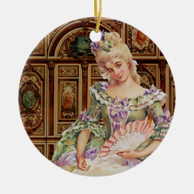 Ornement En Céramique Marie Antoinette Noël (Devant)