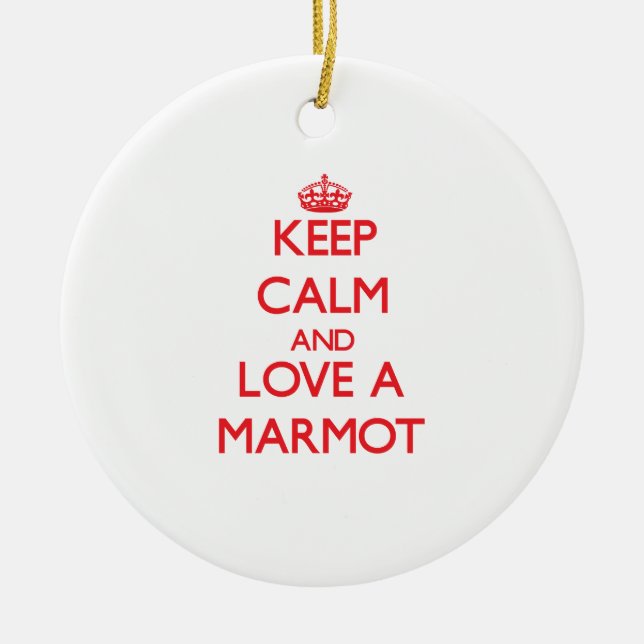 Ornement En Céramique Marmot (Devant)