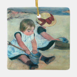 Ornement En Céramique Mary Cassatt - Children Playing on the Beach