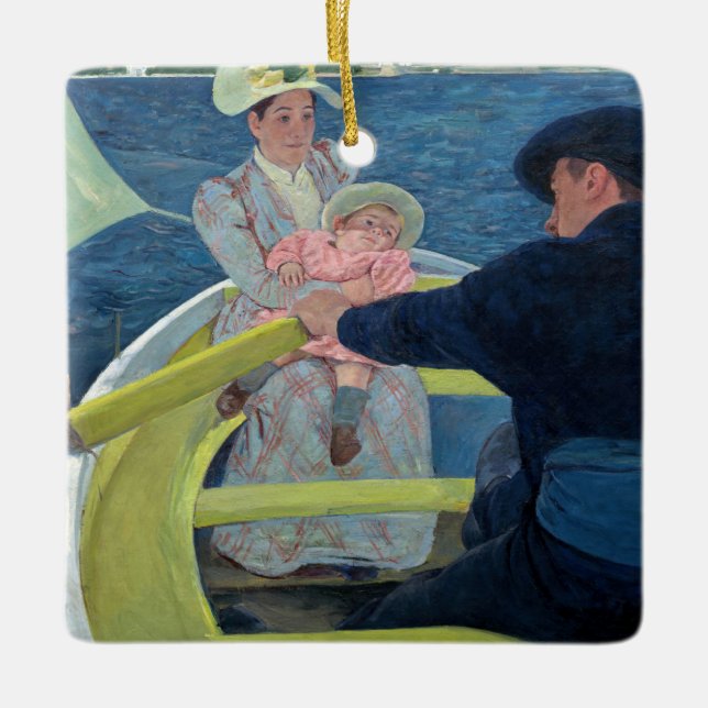 Ornement En Céramique Mary Cassatt - La fête de la navigation (Devant)