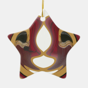 Ornement En Céramique Masai Tribal Whirt Art Imprimer