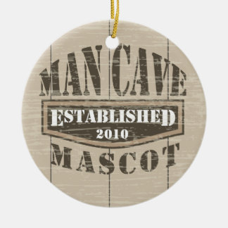 Ornement En Céramique Mascotte de caverne d'homme - établie (ajoutez