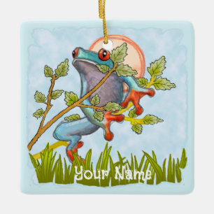 Ornement En Céramique Masquage de grenouille