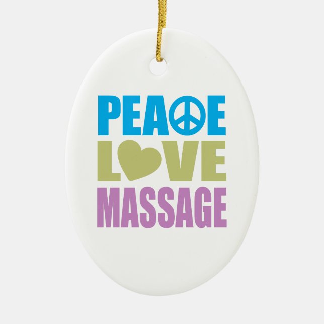 Ornement En Céramique Massage d'amour de paix (Devant)