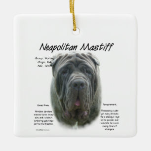 Ornement En Céramique Mastiff napolitain (gris)