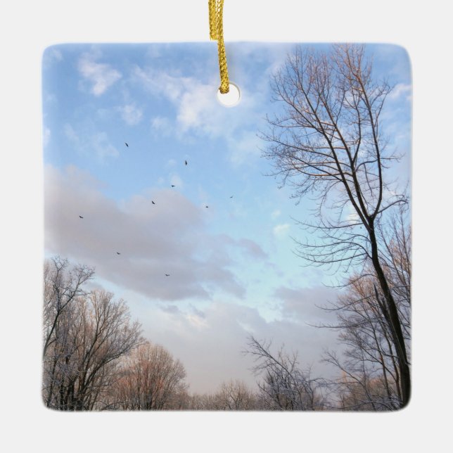 Ornement En Céramique Matin d'hiver I (Devant)