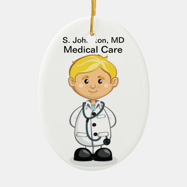 Ornement En Céramique Médicale - Docteur - SRF (Devant)
