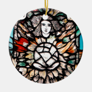 Ornement En Céramique Méditation en couleurs.