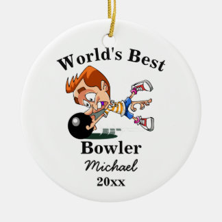 Ornement En Céramique Meilleur Bowler du monde