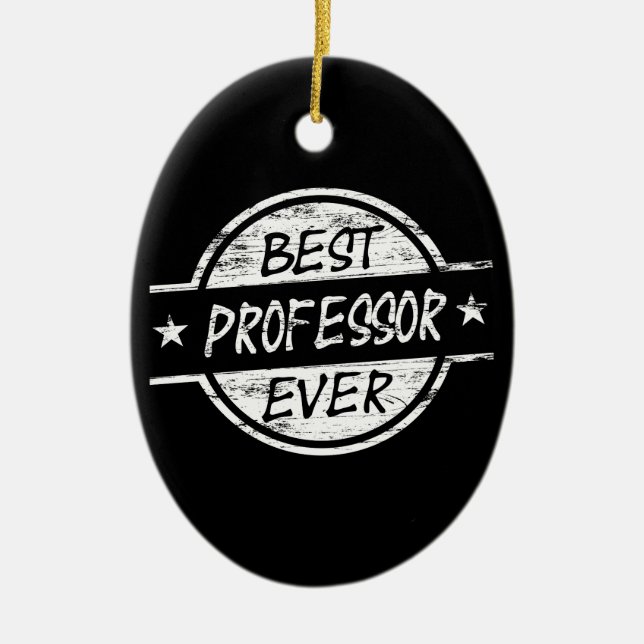 Ornement En Céramique Meilleur professeur Ever White (Devant)