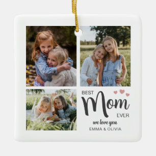Ornement En Céramique Meilleure maman Créez votre propre photo