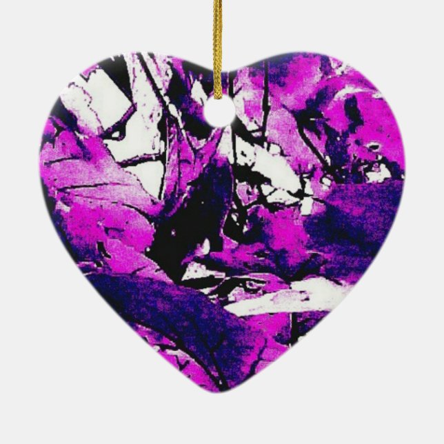 Ornement En Céramique Mélange d'Imaginaire de rêve violet (Dos)
