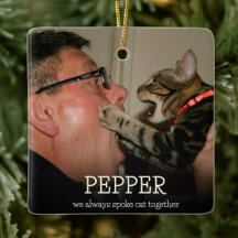 Mémorial de chat photographique minimaliste aimant