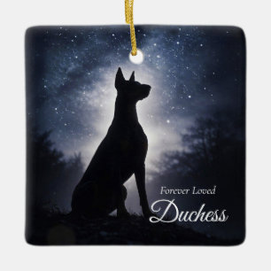 Ornement En Céramique Mémorial sur mesure Doberman Pinscher