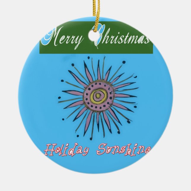 Ornement En Céramique Merry Christmas Holiday Sunshine Collection (Devant)