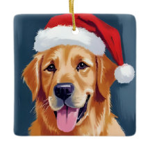 Merry Golden Retriever | Noël du chien de Santa Ha