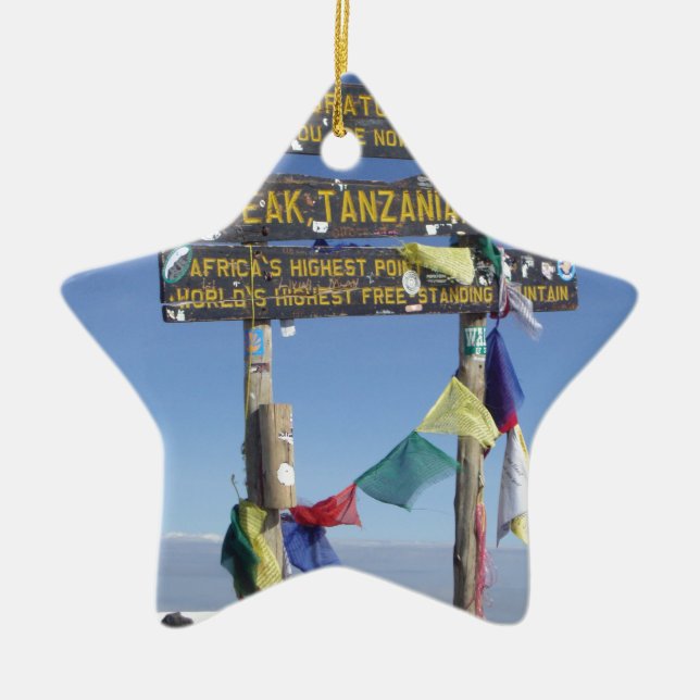 Ornement En Céramique Message sur le Sommet du Kilimandjaro kenya (Devant)