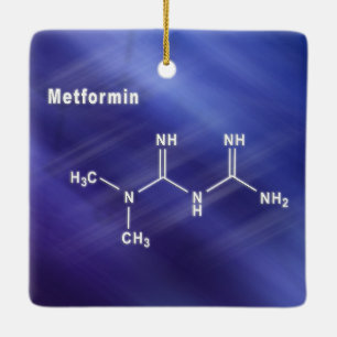 Ornement En Céramique Métformine diabétique, Forme chimique structurelle
