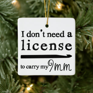 Ornement En Céramique Métiers de permis de crochet de crochet