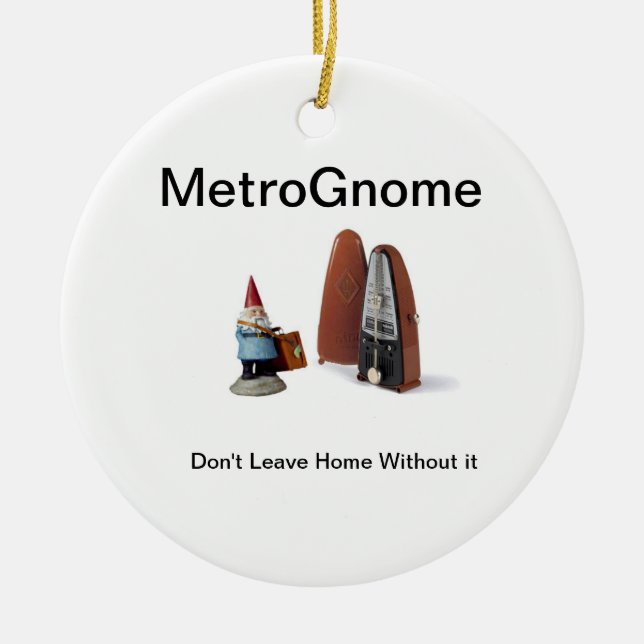Ornement En Céramique MetroGnome (Devant)